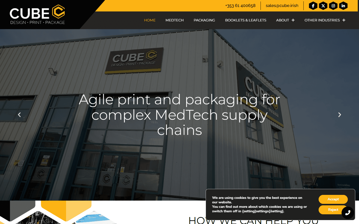 cube.irish website screenshot